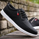 Novos tênis masculinos de lona, sapatos casuais respiráveis para homens, sapatos confortáveis para dirigir, tênis com cadarço, zapatillas de hombre