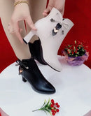 2023 botas de salto alto feminino primavera e outono botas únicas novos sapatos femininos zip branco à prova dwaterproof água taiwan sapatos de salto alto