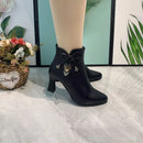 2023 botas de salto alto feminino primavera e outono botas únicas novos sapatos femininos zip branco à prova dwaterproof água taiwan sapatos de salto alto