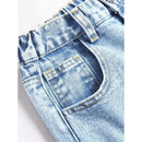 Mulheres jeans bordado cintura alta angustiado bolsos lavados vintage até o chão calças 2025 denim calças de perna larga streetwear