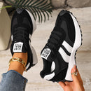 Mulheres tênis retro casual fundo plano dedo do pé redondo sapatos esportivos primavera outono tênis feminino moda designer sapatos femininos