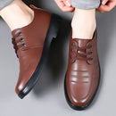 Sapato Masculino de Luxo em Couro Genuíno para Uso Externo, Sapatos Casuais de Couro Oxford com Cadarço, Sapatos Sociais de Grife com Cadarço para Negócios