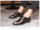 Sapatos masculinos de escritório com padrão floral, sapatos formais de couro de luxo, sapatos de casamento para noivo, sapatos oxford, vestido 37-50