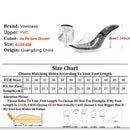 Tamanho 35-45 chinelos de pvc transparente senhoras 9cm salto alto fino mules verão ao ar livre sexy sapatos femininos moda sandálias de dedo do pé quadrado