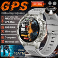 NOVO 2026 Smartwatch GPS Militar para Atividades ao Ar Livre com Mapa Offline, GPS L1+L2 de Banda Dupla, Bússola, Ciclismo, Corrida, Natação, Monitor de Frequência Cardíaca e 10ATM