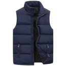 Colete masculino jaqueta quente sem mangas inverno à prova dwaterproof água casaco com zíper outono gola alta casual roupas de marca