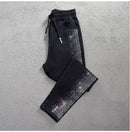 Coreano novo 2026 primavera outono perfuração quente jeans elásticos feminino solto de cintura alta haren denim calças femininas casuais jeans selvagens