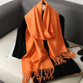 62 cores sólidas mulheres cachecol de inverno quente engrossar xale de caxemira moda ao ar livre luxo borlas pashmina senhora envoltório cachecóis à prova de vento
