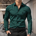 Camisa Casual Premium Masculina, Estampa Word GK, Slim Fit, Manga Longa, Resistente a Rugas, 5 Cores Disponíveis, S-XXL