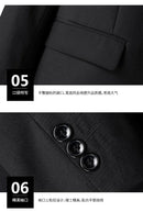 8xl terno (blazer + calças) moda negócios cavalheiro estilo italiano fino cor sólida terno profissional casamento noivo melhor homem terno