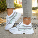 Calçados Femininos - Tênis Casuais Esportivos Verão 2026, Respiráveis e Leves, Sapatos de Trabalho Modernos em Duas Cores ou Uma Cor