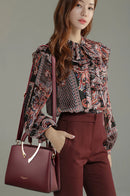 2026 novo estilo crossbody saco médio mãe saco lichia padrão grande macio plutônio fechamento com zíper uso diário moda senhoras bolsa sac