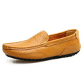 Sapatos Casuais Masculinos de Verão 2026, Marca de Luxo, Couro Genuíno, Mocassins Masculinos Vazados Respiráveis, Sapatos de Dirigir Slip-on