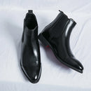 Chelsea botas para homens sola vermelha pu tornozelo negócios dedo do pé redondo deslizamento-em botas masculinas frete grátis tamanho 38-46 sapatos masculinos