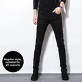 Calças Jeans Masculinas Retrô de Alta Qualidade com Corte Reto e Stretch, Moda Urbana Casual, Calças Longas de Algodão para P...