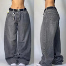 Streetwear moda novo multi-bolso lavado baggy jeans masculino e feminino y2k hip-hop harajuku casual gótico cintura alta calças largas