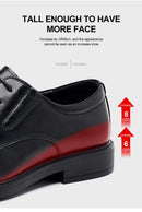3/6/8 cm sapatos de elevador homens vestido sapatos preto couro macio aumentar sapatos formais casuais negócios oxfords terno sapatos