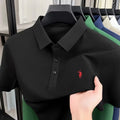 Camisa Polo Masculina Premium de Verão 2026, Secagem Rápida, Respirável, Casual, Moda Empresarial, Esportiva, Manga Curta, Roupa Masculina