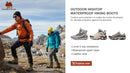 GOLDEN CAMEL Sapatos de caminhada para homens, à prova d'água, botas de caminhada de cano baixo, sapatos de couro para trekking, tênis masculinos para caminhada, novos