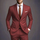 Novo Terno Masculino de Luxo Elegante 2026 - Conjunto de 2 Peças, Estilo Coreano Casual Slim Fit para Noivos e Eventos Sociais