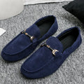 Sapato masculino de camurça vermelha, mocassim de couro macio, sapatos baixos casuais confortáveis, moda primavera, novo, 2023