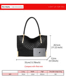 Bolsa feminina de couro genuíno foxer, design elegante e luxuoso, bolsa de ombro feminina, bolsa tote de grande capacidade, melhor presente para mãe, esposa