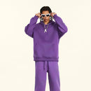 Conjunto Masculino de Moletom e Calça 2026 - Loungewear Casual Cinza com Bolsos, Capuz com Cordão e Cós Canelado - Conforto para Todas as Estações