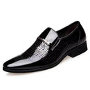 Negócios de luxo oxford sapatos de couro dos homens respirável couro patente sapatos formais plus size homem escritório casamento apartamentos masculino preto