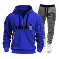 Conjunto Masculino de Moletom e Calça 2 Peças Primavera/Outono 2026, Novo, para Corrida ao Ar Livre, Corta-Vento, com Zíper, Quente, Roupa Esportiva Masculina