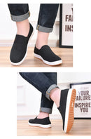 Tênis de lona masculino casual deslizamento vulcanizado leve sapatos planos acessível frete grátis