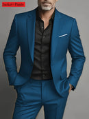 2 peças ternos de tamanho extra grande para homens casamento noivo smoking conjuntos de baile negócios masculino blazer trajes de hombre