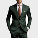 Novo Terno Masculino de Luxo Elegante 2026 - Conjunto de 2 Peças, Estilo Coreano Casual Slim Fit para Noivos e Eventos Sociais