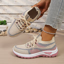 Sapatos femininos de duas cores para trabalho, tênis casuais femininos 2026 com frete grátis.