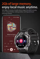 NOVO 2026 Smartwatch GPS Militar para Atividades ao Ar Livre com Mapa Offline, GPS L1+L2 de Banda Dupla, Bússola, Ciclismo, Corrida, Natação, Monitor de Frequência Cardíaca e 10ATM