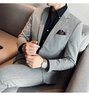 (Jaqueta + calças) marca de alta qualidade boutique cor sólida masculino casual negócios escritório terno noivo vestido casamento festa blazer calças