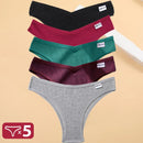 5 pçs/set algodão lingerie calcinha sexy roupa interior feminina tangas cuecas femininas calcinha tanga biquíni sólido 13 cores