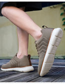 Tênis casual sapatos respirável masculino andando malha sola macia ao ar livre anti deslizamento viagem confortável tênis de corrida tenis masculino