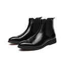 Chelsea botas para homens sola vermelha pu tornozelo negócios dedo do pé redondo deslizamento-em botas masculinas frete grátis tamanho 38-46 sapatos masculinos
