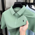 Camisa Polo Masculina Premium de Verão 2026, Secagem Rápida, Respirável, Casual, Moda Empresarial, Esportiva, Manga Curta, Roupa Masculina