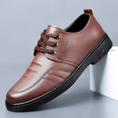 Sapato Masculino de Luxo em Couro Genuíno para Uso Externo, Sapatos Casuais de Couro Oxford com Cadarço, Sapatos Sociais de Grife com Cadarço para Negócios