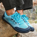 Oiaano descalço dedo do pé largo homem sapatos lazer tênis malha rendas até respirável conforto leve esportes caminhada correndo caminhadas
