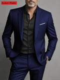 2 peças ternos de tamanho extra grande para homens casamento noivo smoking conjuntos de baile negócios masculino blazer trajes de hombre