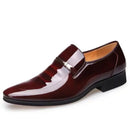 Negócios de luxo oxford sapatos de couro dos homens respirável couro patente sapatos formais plus size homem escritório casamento apartamentos masculino preto