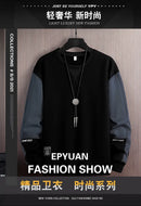 2026 Men's Casual Sweatshirts Fashion Harajuku Streetwear Long Sleeve Patchwork Loose O-Neck Pullover Tops Hip Hop Hoodies Male