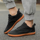 Tênis descalço minimalista masculino, ajuste largo, sola zero, relaxamento ideal, treinador cruzado masculino, sapatos descalços, caixa de dedo largo