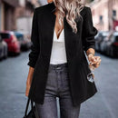 Blazer Feminino de Manga Longa, Cardigã Casual Chic Francês, Casaco Feminino, Vestuário Feminino