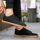 Tênis descalço minimalista masculino, ajuste largo, sola zero, relaxamento ideal, treinador cruzado masculino, sapatos descalços, caixa de dedo largo