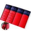 4pcs boxer shorts homem calcinha masculina boxer roupa interior de algodão para o sexo masculino casal sexy conjunto calecon tamanho grande lote macio