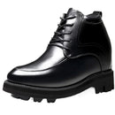 Sapatos de plataforma grossa para homens, salto alto de casamento interno invisível, sapatos que aumentam a altura do casal, 15,5 cm