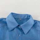 Camisa de Tencel com lapela e mangas compridas, estilo europeu e americano, elegante, versátil, soltinha, para mulheres, ideal para o dia a dia.
